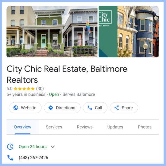 city chic google business profile 1